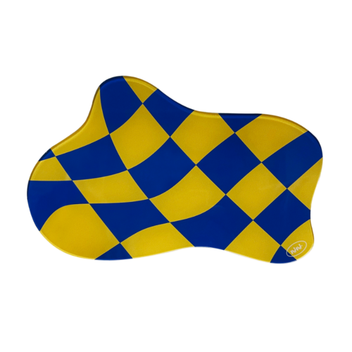 Checkerboard cloud tray (Blue&amp;Yellow)